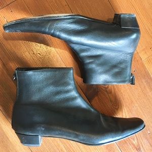 🔥90s Gucci🔥 Black Leather Ankle Boots! Size 8.5